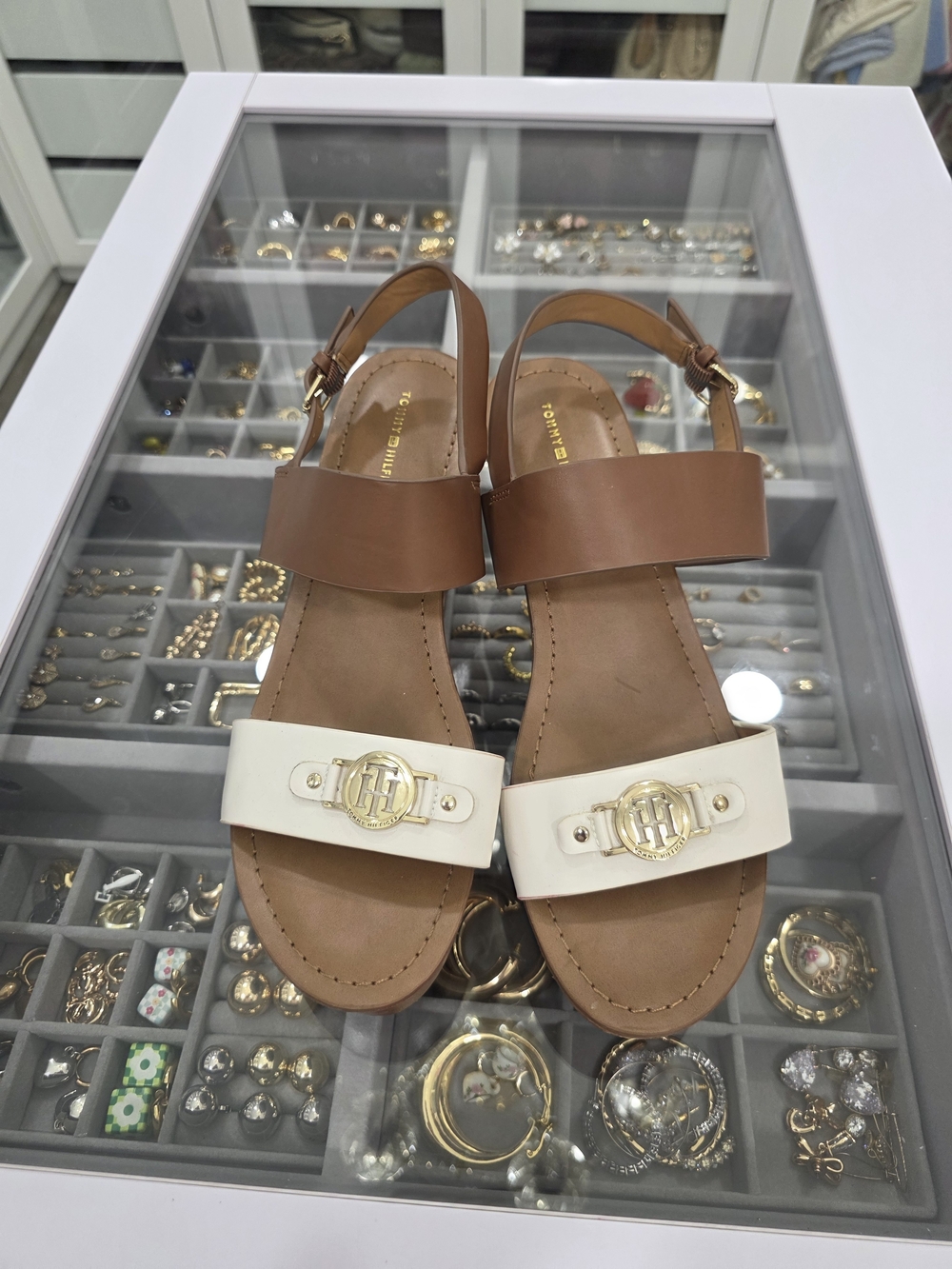 Tommy Hilfiger Wedge Sandals - Size 9